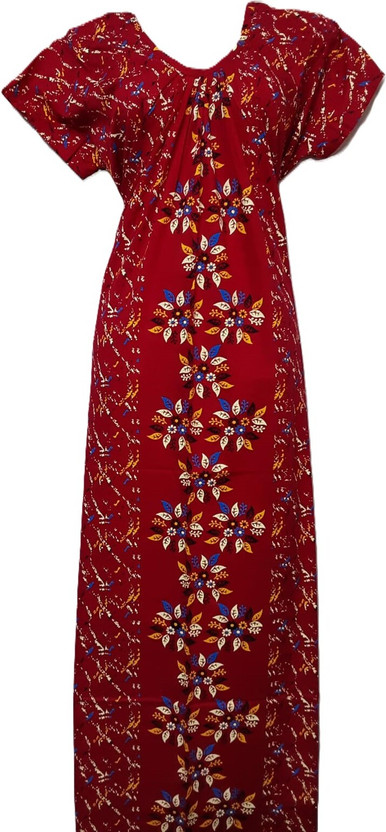 GSDH Stores Women Nighty(Maroon)