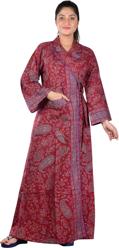 beauty beauty Women Nighty(Maroon) - Flipkart Deal