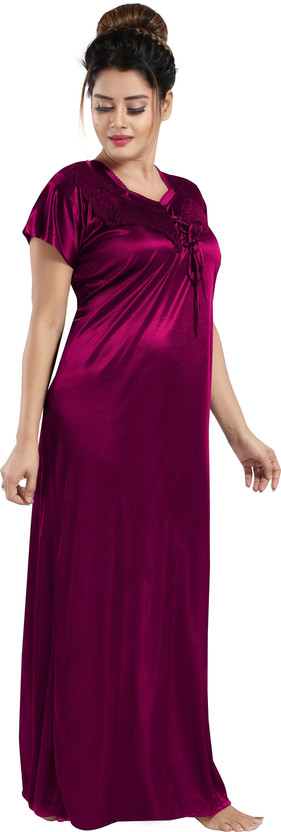 SIAMI Women Nighty(Purple)