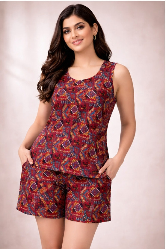 VOLTIC VOLTIC Women Nighty Set(Blue, Red) - Flipkart Deal