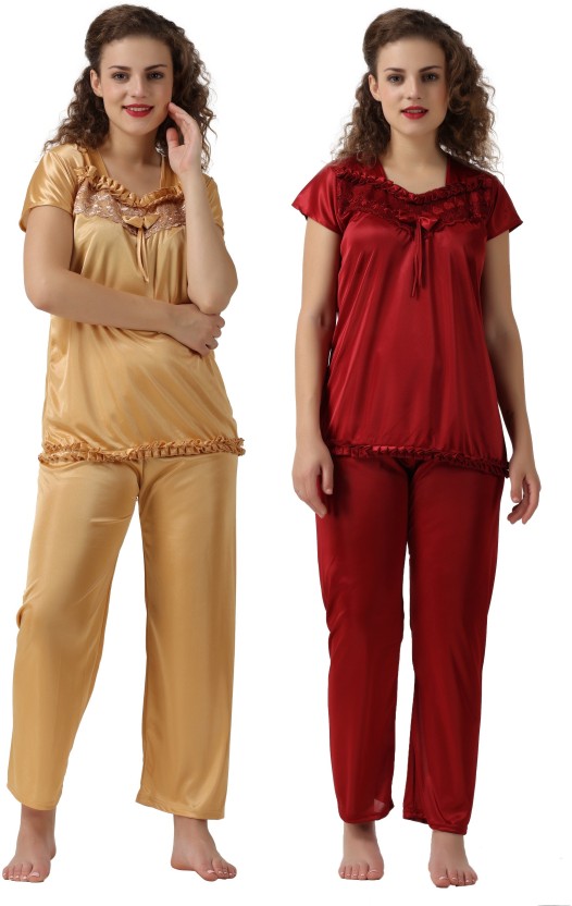 satin night suit flipkart