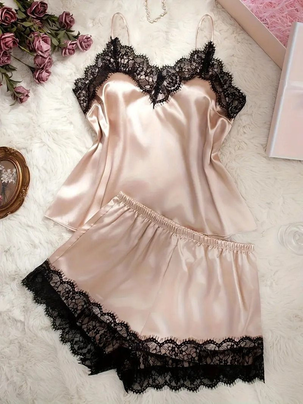 Mansey Women Solid Beige Top & Shorts Set