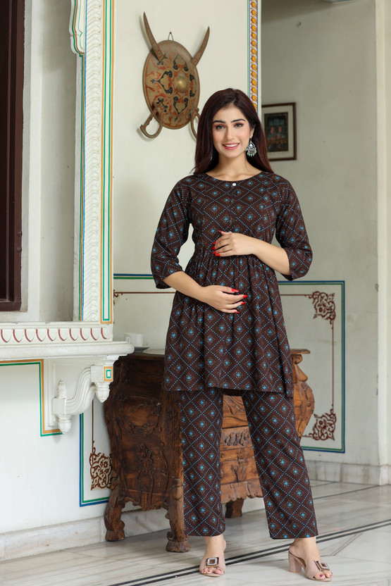 JASPERINE JASPERINE Women Printed Brown Night Suit Set - Flipkart Deal