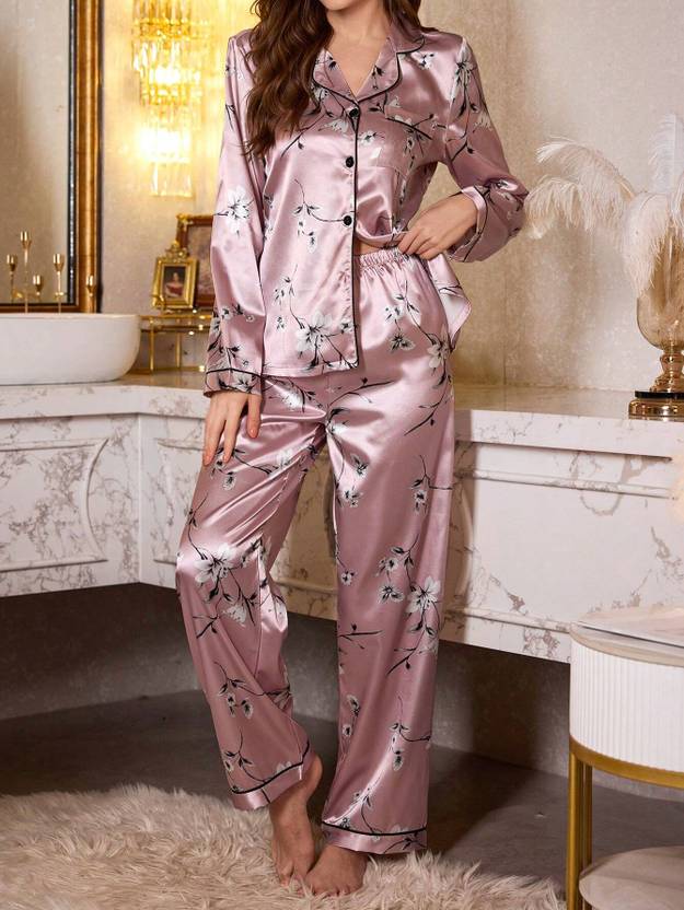 paghdal brothers women printed multicolor shirt pyjama set