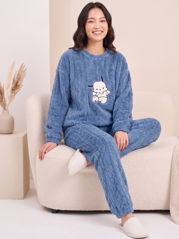 Lugo Lugo Women Printed Blue Night Suit Set - Flipkart Deal