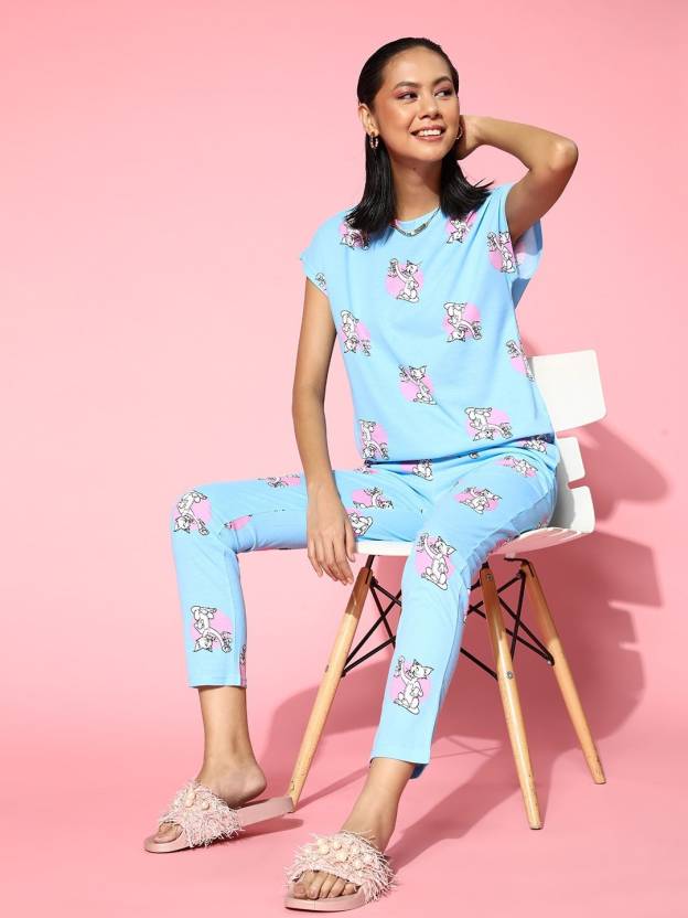 Cartoon Network by Dressberry Women Printed Blue Night Suit Set Price in  India - Buy Cartoon Network by Dressberry Women Printed Blue Night Suit Set  at  Night Suit Set