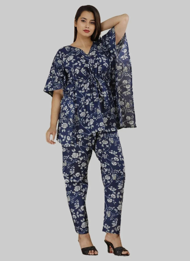 HRK Women Printed Multicolor Top & Pyjama Set