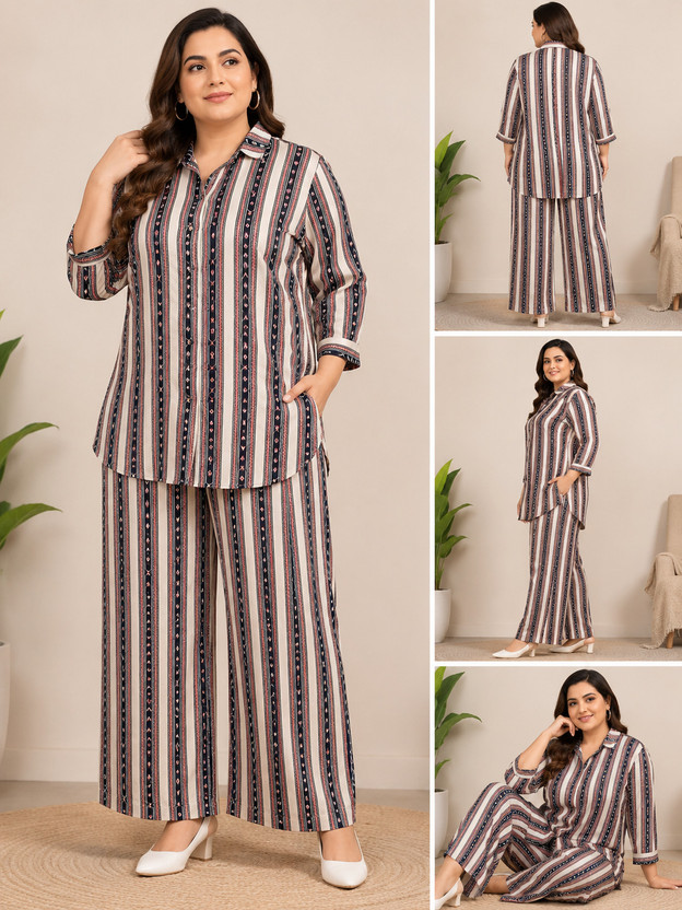 styra styra Women Striped Black Shirt & Pyjama set - Flipkart Deal