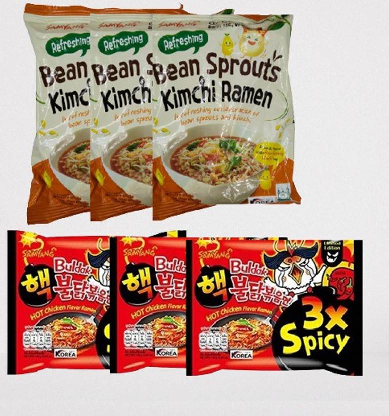 Samyang Refreshing Bean Sprout's Kimchi Ramen&3XSpicy 115g&140g (Pack
