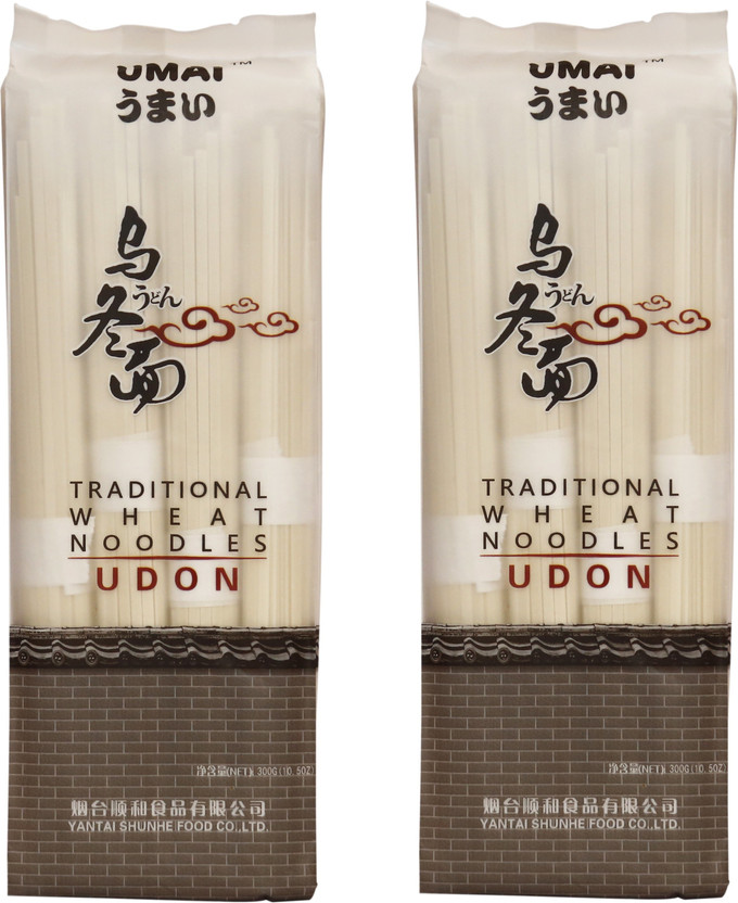 UMAI Udon Traditional Wheat Noodles, Hakka Noodles(2 x 300 g)