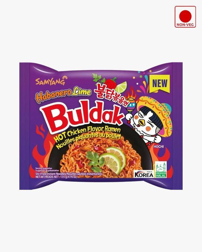 Samyang Buldak Chicken Habanero Lime Flavour Korean Noodles135g(Pack