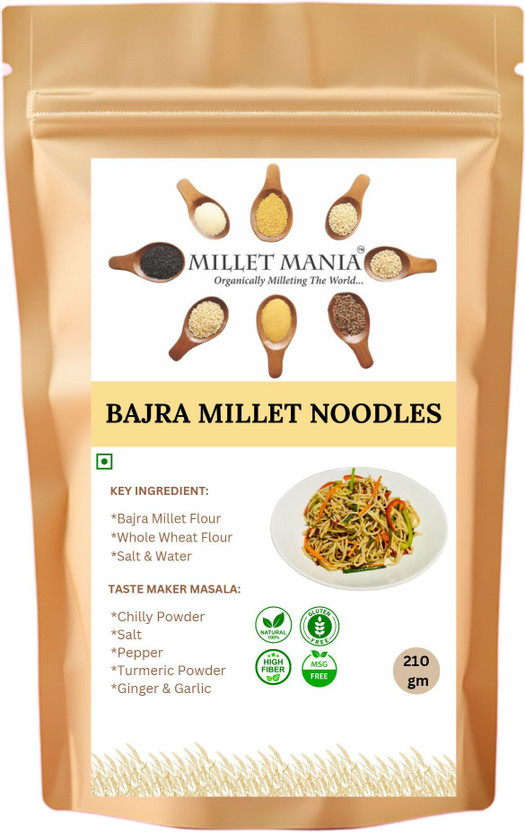 Millet Mania Pearl Millet Noodles (Bajra Noodles) Instant Noodles(210 g)