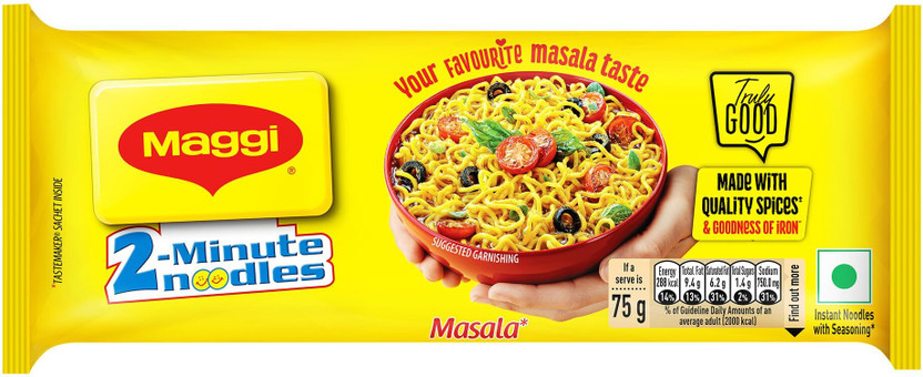 Maggi 2-Minute Instant Noodles, Favourite Masala Taste, Masala Noodles(Pack Of 1) Instant Noodles(280 g)