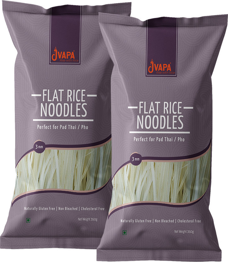 Jvapa 3mm Flat Pad Thai Rice Noodles(2 x 350 g)