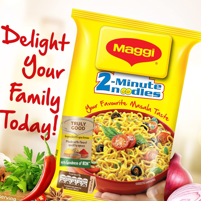 Maggi Pack of 1 Instant Masala Noodles for Quick Snack Anytime Instant Noodles(32 g)