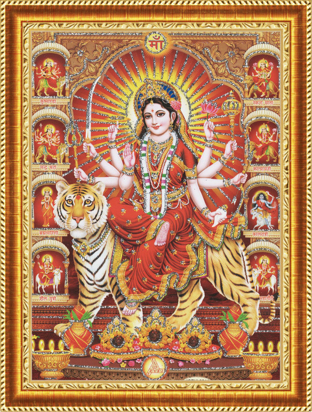 craftery Nav Durga 105 inch Digital(Golden)
