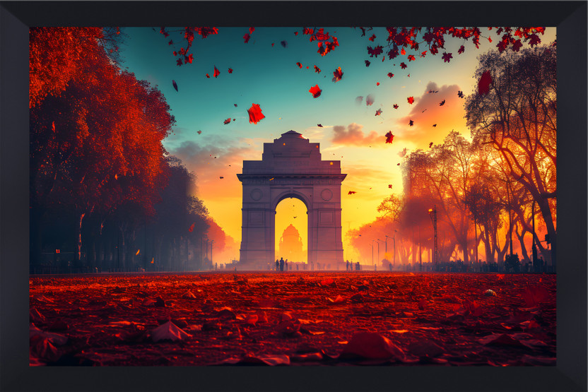 Gita Govinda INDIA GATE Glossy Religious Frame