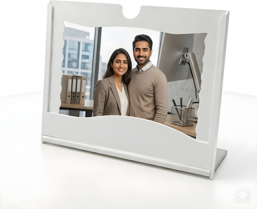 Dimension Plastic Table Photo Frame(Grey, 1 Photo(s), 18x23 cm)
