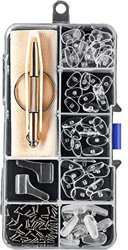 Verilux Eyeglasses Nosepad Repair Kit 35pcs with Tools Screw On Nose Pad