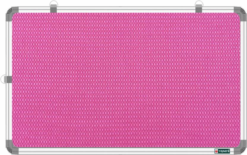 ShelfKing 58.5x28 CM Premium Material Pink Notice Board/ Pinup Board