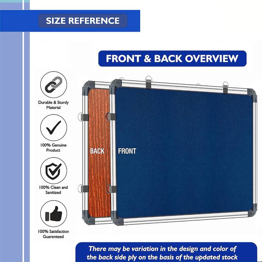 Viprax Notice Board 1.5x2 ft / Pin Up Display Board with 50 pins for Office and Home Notice
