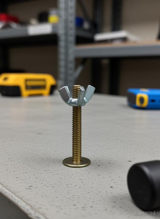 PADMAVATHI ENTERPRISES Nut & Bolt Set Screw head Bolt with Washer and Wing Nut Butterfly Fasteners(Carbon Steel)