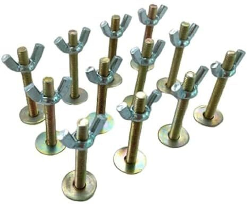 PADMAVATHI ENTERPRISES Nut & Bolt Set Screw head Bolt with Washer and Wing Nut Butterfly Fasteners(Carbon Steel)