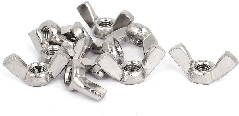 Tia Nut M8 Female Thread Butterfly Wing Nut Fasteners Hurrican Screws Hand Twist Tighten(Stainless Steel)