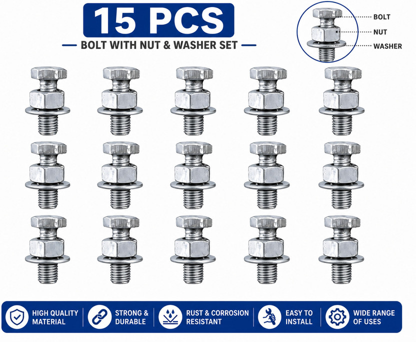 palbuzz Nut & Bolt Set PB-10MM-15(STEEL)