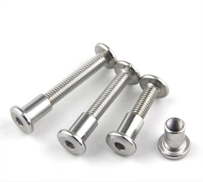 VP INDUSTRIES Nut & Bolt Set (Combo-20 Pc) M6x30mm Allen JCB Head Screw & Female Sleeve Barrel Nut+1 AllenKey(Carbon Steel)