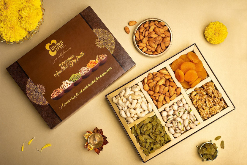 Brown Brown tree Premium 6p |Dry Fruits Gift Hamper|Corporate & Assorted Gift Box(1 x 250 g) - Flipkart Deal