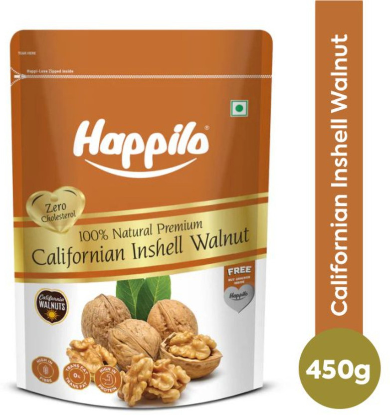 Happilo 100% Natural Premium Californian Inshell Walnuts Walnuts(1 x 450 g)