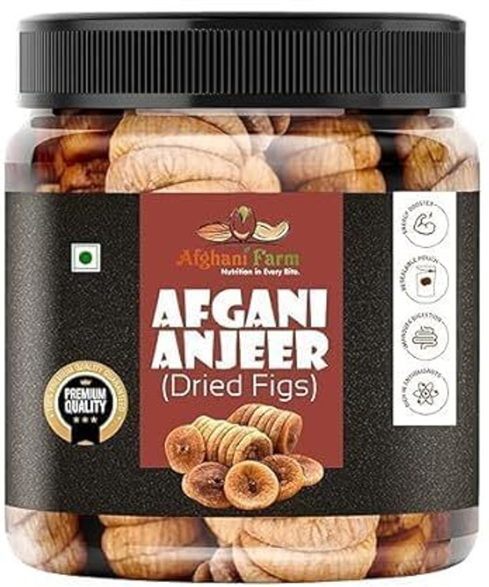 Afgani Farm Dried Anjeer | Rich in Antioxidants | for Weight Loss | Healthy Snack Figs(1 x 500 g)