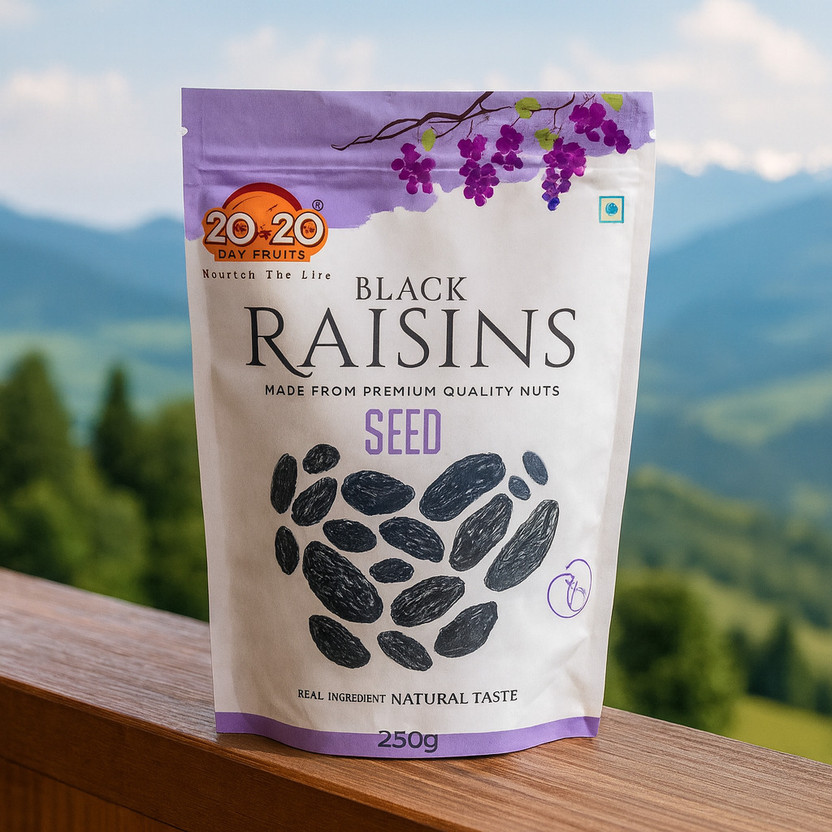 20-20 DRY FRUITS BLACK-RAISIN-SEED-250 G Raisins(1 x 250 g)