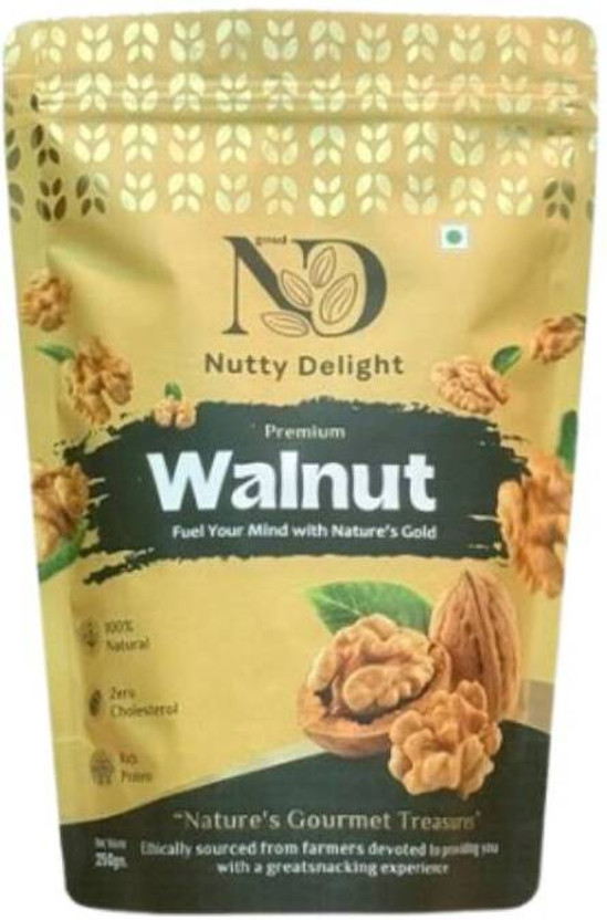 GOUD NUTTY DELIGHT : Nature’s Gourmet Treasures Good ND Nutty Delight Premium Walnut Kernels | 100% Natural | Rich in Protein Walnuts(1 x 250 g)