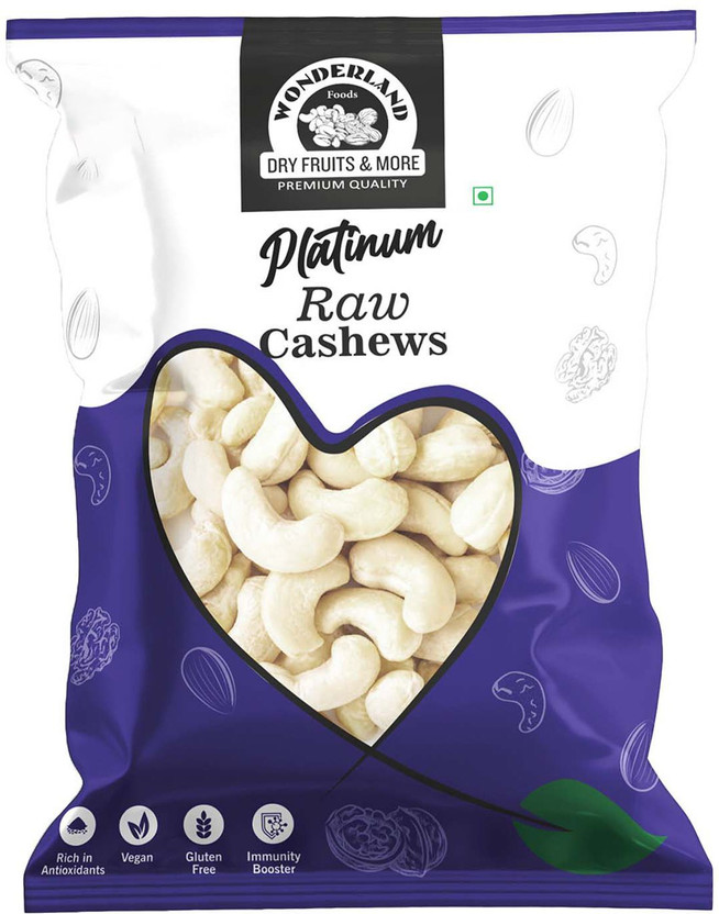 WONDERLAND Premium Raw White Cashews(1 x 1 kg)