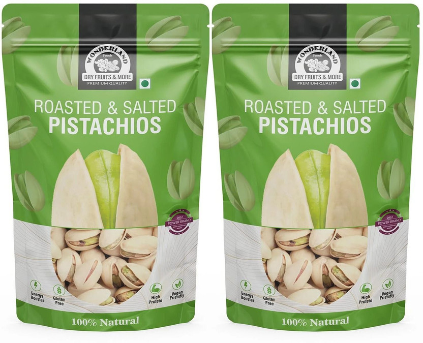 WONDERLAND Premium Roasted And Salted Pistachios(2 x 0.5 kg)