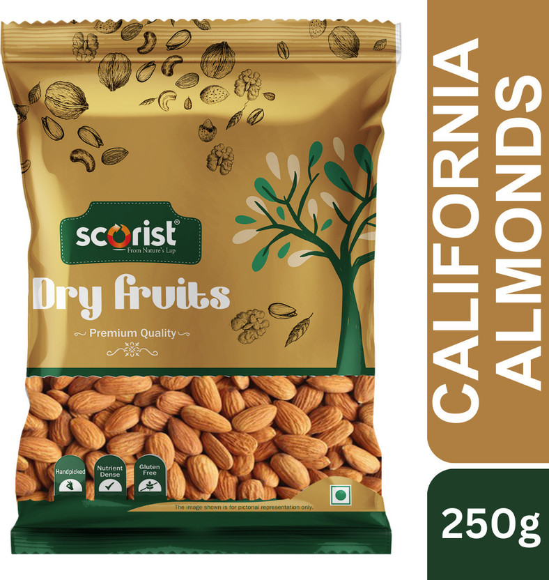 Scorist Popular California Almonds(1 x 250 g)