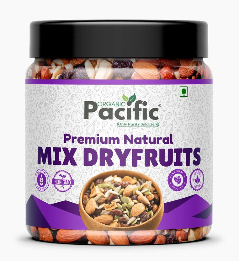 ORGANIC PACIFIC Mixed Dry Fruits | Healthy & Nutritious Snack | Rich in Fiber & Antioxidants(1 x 1 kg)