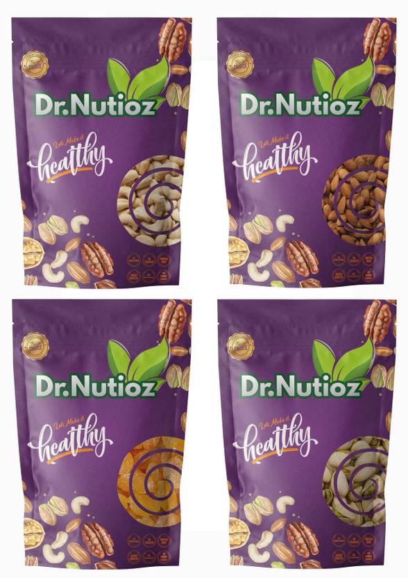 Dr.Nutioz Assorted Dry Fruits Gift Pack Combo Pack of 4 in Flex Pack