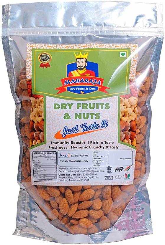Maharaja Almond Pack Of 1 Badam Dry Fruits 1 KG Almonds Price In maharaja-almond-pack-of-1-badam-dry-fruits-1-kg-almonds-price-in