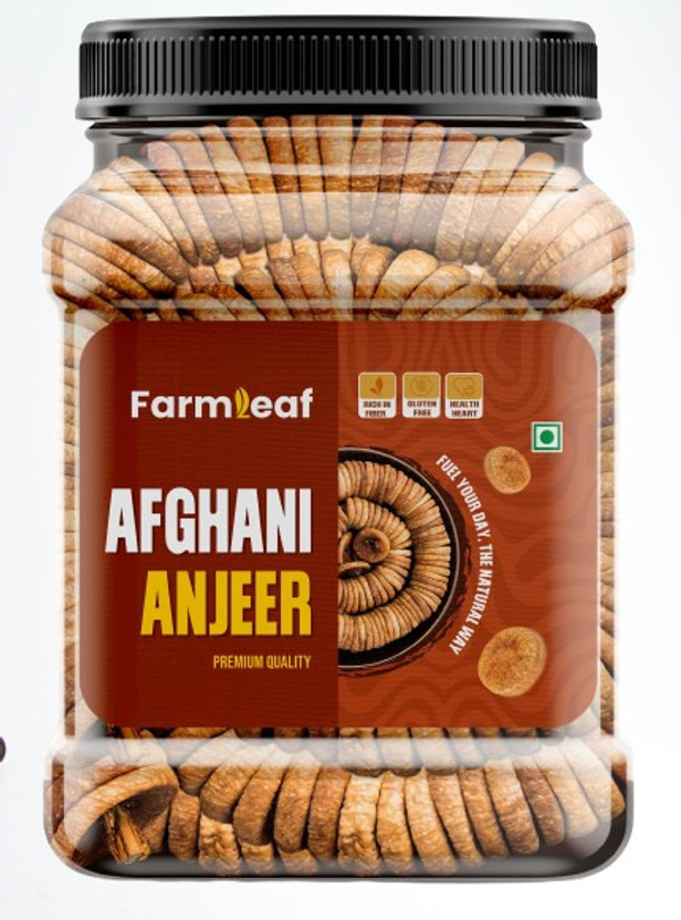 FarmLeaf Premium Afgani Anjeer | Dry Fruits | High in Fiber, Potassium, and Calcium | Figs(1 x 250 g)