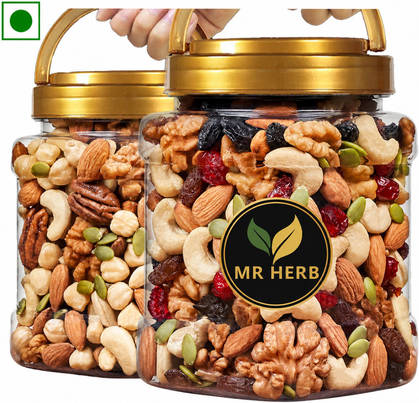 MRHERB MRHERB Mix Dry Fruit |01 Panchmeva | Premium Mewa Mix|1000GM |JAR |(1 x1000 g) Almonds, Apricots, Cashews, Dry Dates, Raisins, Kiwi, Assorted Seeds & Nuts, Pistachios(1 x 1000 g) - Flipkart Deal