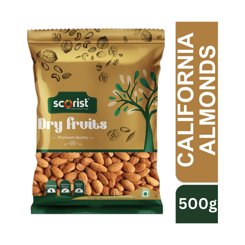 Scorist Popular California Almonds(1 x 500 g)