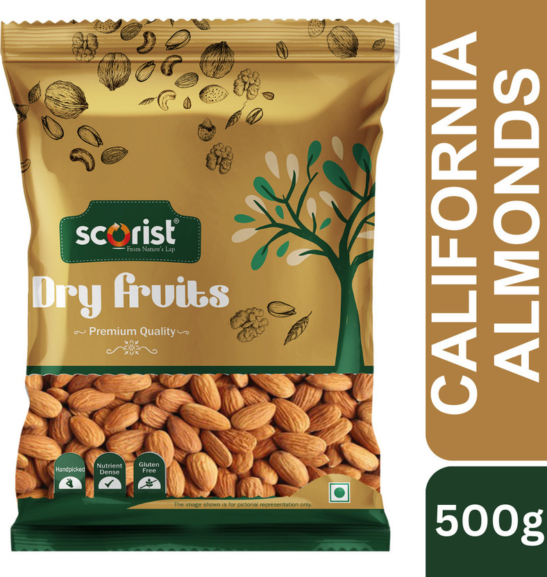 Scorist Popular California Almonds(1 x 500 g)