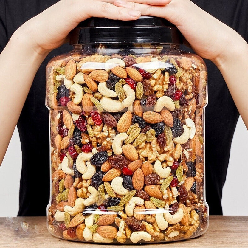 Plum Natural Mix Dry Fruit | Panchmeva | 1KG | JAR | Almonds, Cashews, Raisins, Dry Dates, Pistachios, Figs, Assorted Fruits & Nuts(1 x 1 kg)