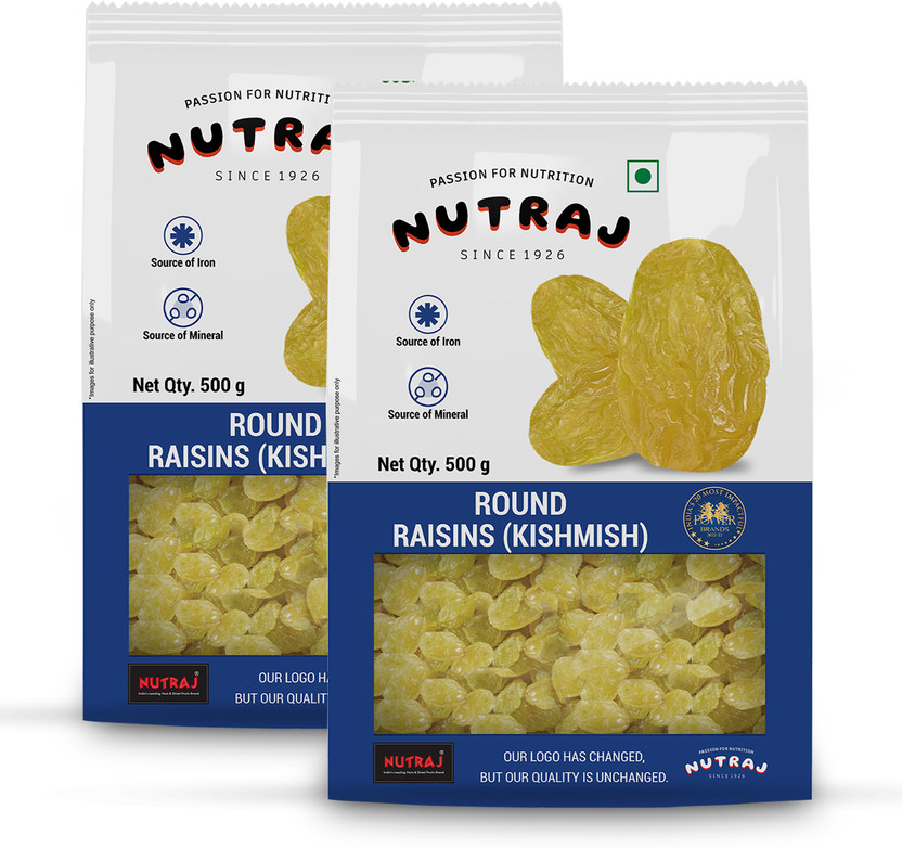 Nutraj Special (Kishmish)- Round Raisins(2 x 0.5 kg)