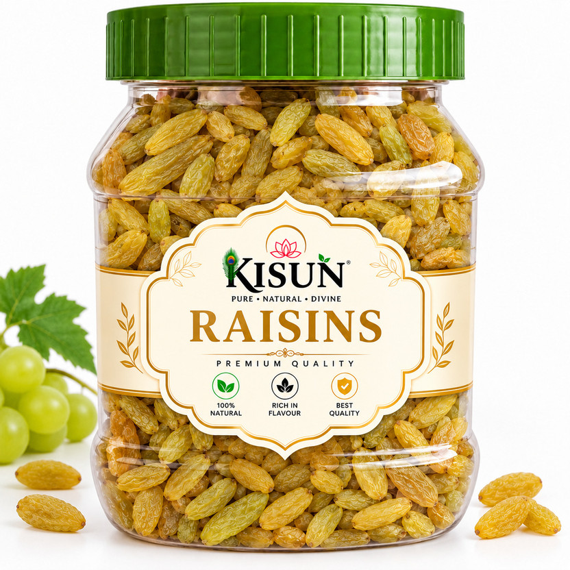 KISUN KISUN Kishmish (Raisins) Premium Quality | Natural Dried Grapes | Fresh Raisins(1 x 250 g) - Flipkart Deal