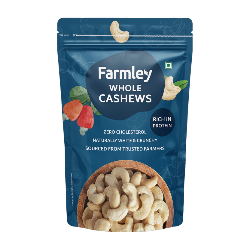 Farmley Whole Raw Kaju Cashews(1 x 500 g)