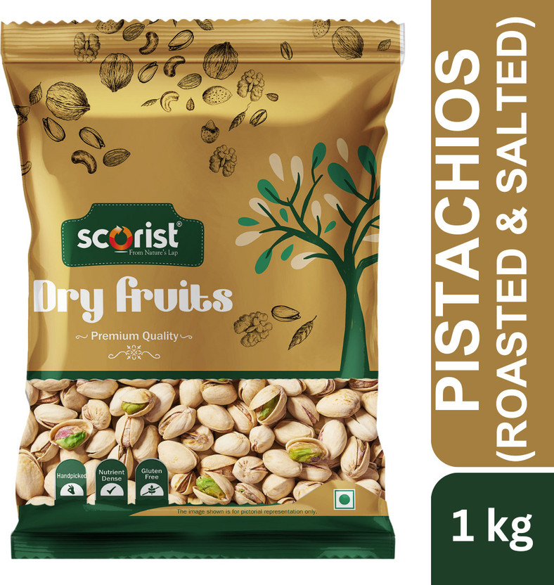 Scorist Popular California Pistachios (Roasted & Salted) 1kg Pistachios(1 x 1000 g)